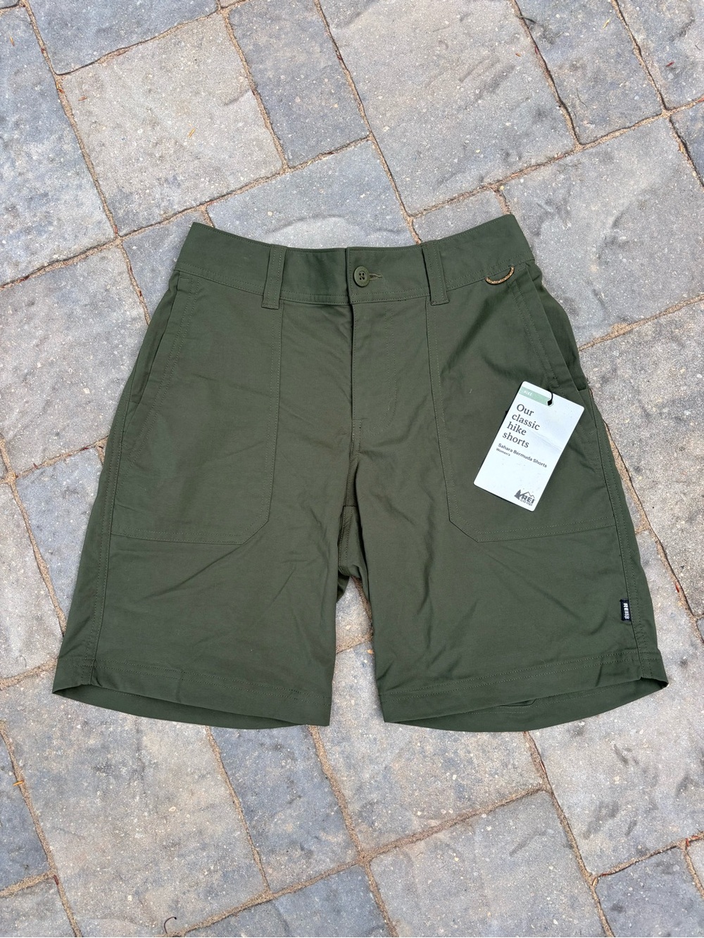 REI Women’s Hiking Sahara Bermuda Shorts — Shaded Olive Green